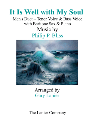 Book cover for IT IS WELL WITH MY SOUL (Men's Duet - Tenor Voice, Bass Voice) with Baritone Sax & Piano