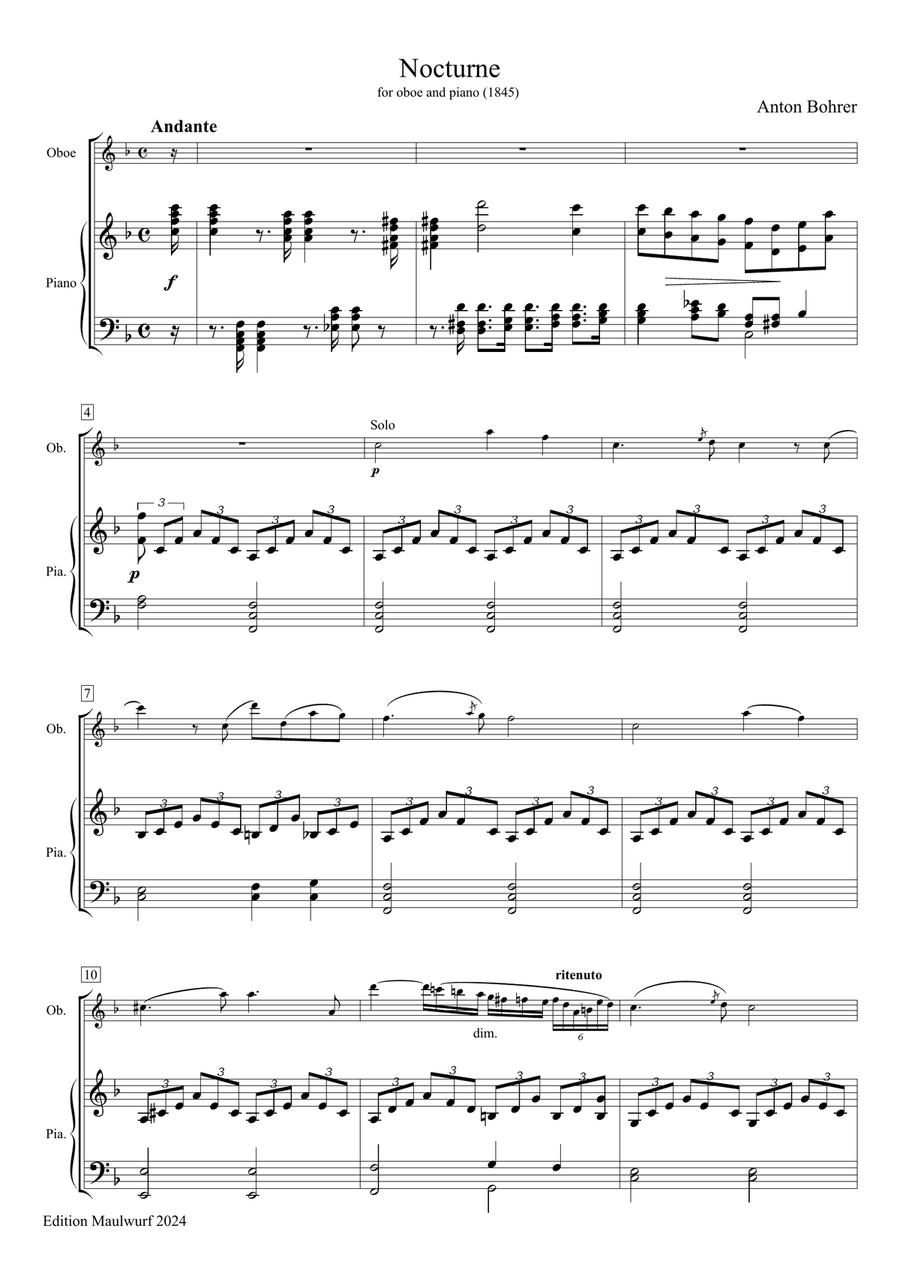 Nocturne Chamber Music scores gallery preview page 1