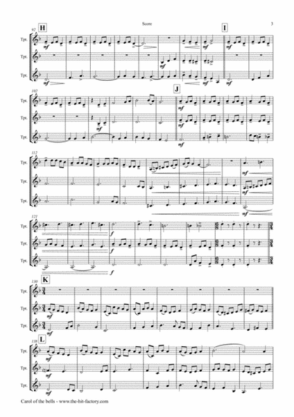 Carol of the Bells - Pentatonix style - Trumpet Trio