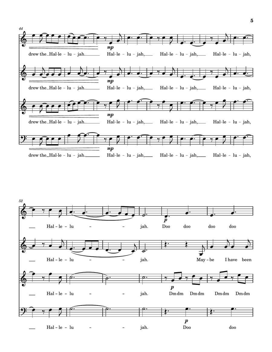 Hallelujah Hallelujah 4-Part scores gallery preview page 5
