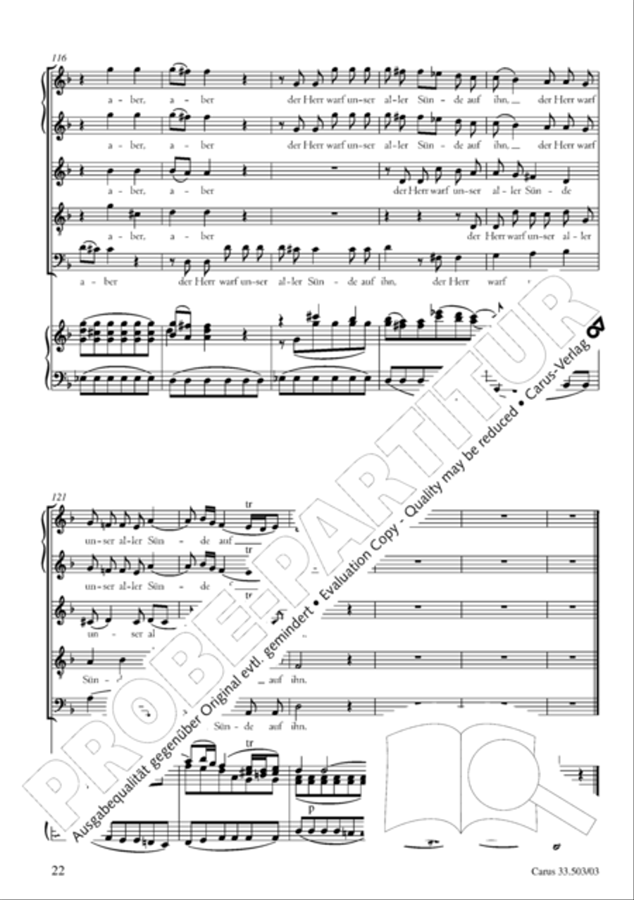 Passion according to St. Matthew (Passions-Musik nach dem Evangelisten Matthaus) SSATB scores gallery preview page 23
