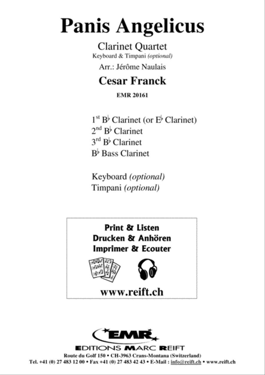 Panis Angelicus Clarinet Quartet scores gallery preview page 2