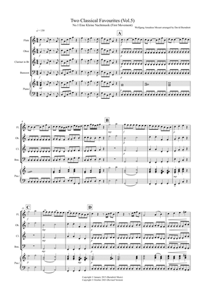 2 Classical Favourites for Wind Quartet (volume five)