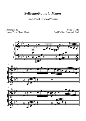 Book cover for Solfeggietto LARGE PRINT Solfeggio Piano Solo