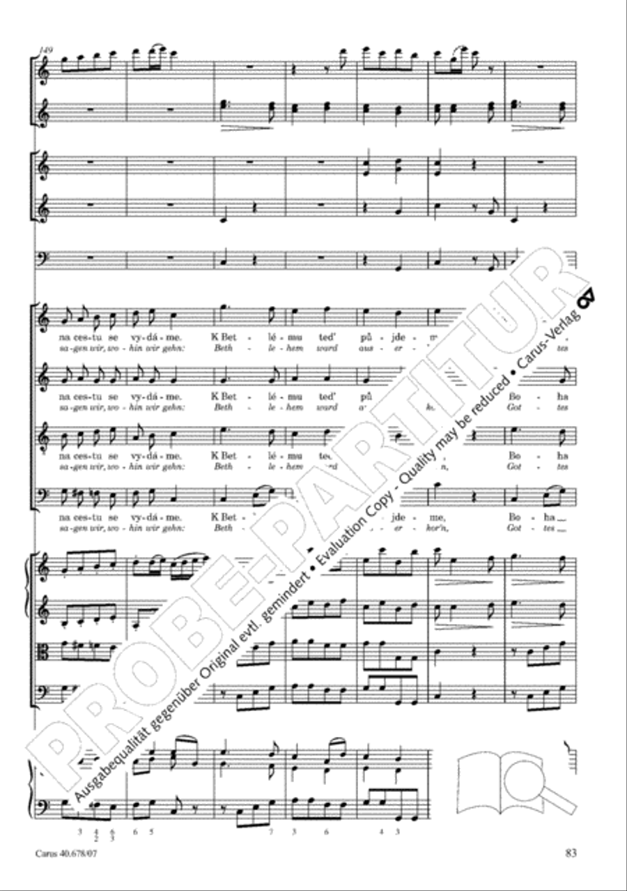 Missa pastoralis bohemica 4-Part scores gallery preview page 96