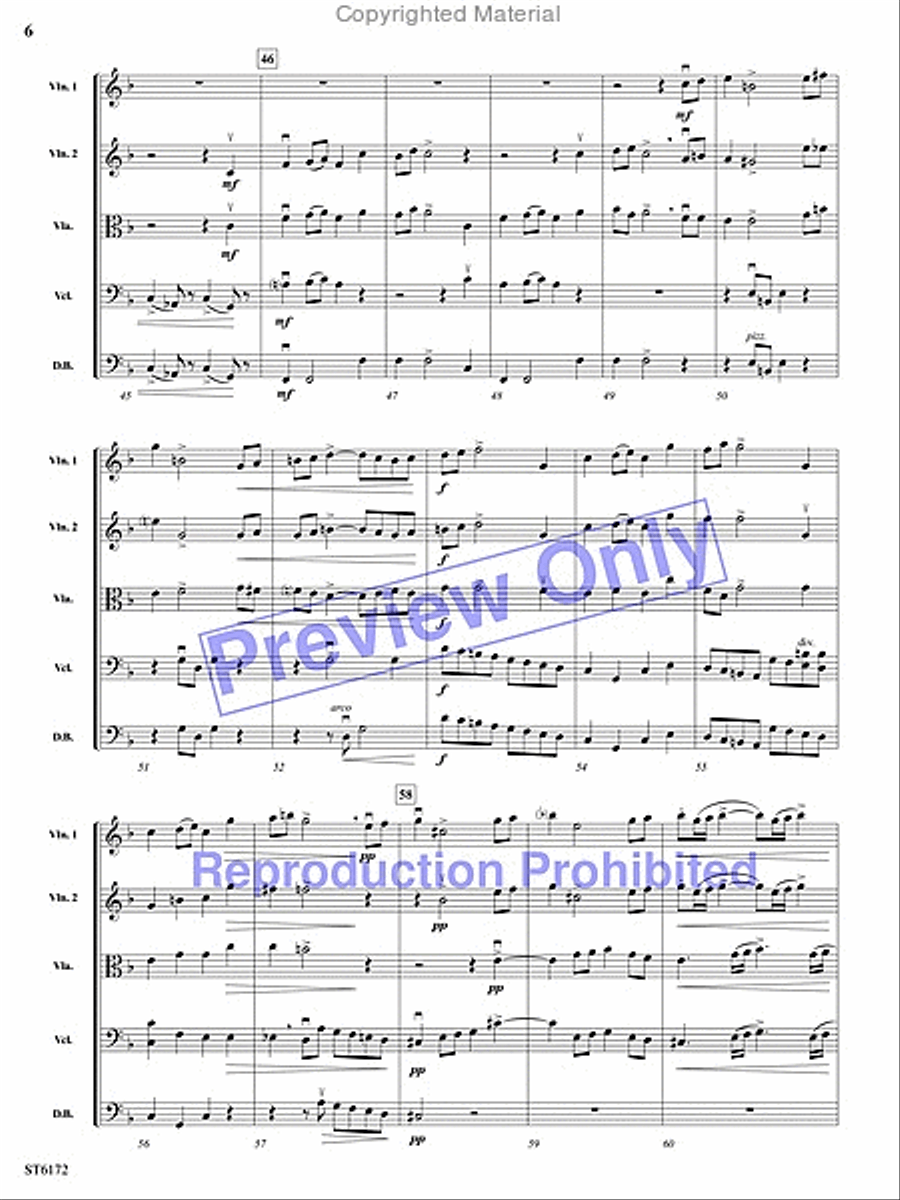 Allegro Moderato from Quintet, Opus 5 String Orchestra scores gallery preview page 5