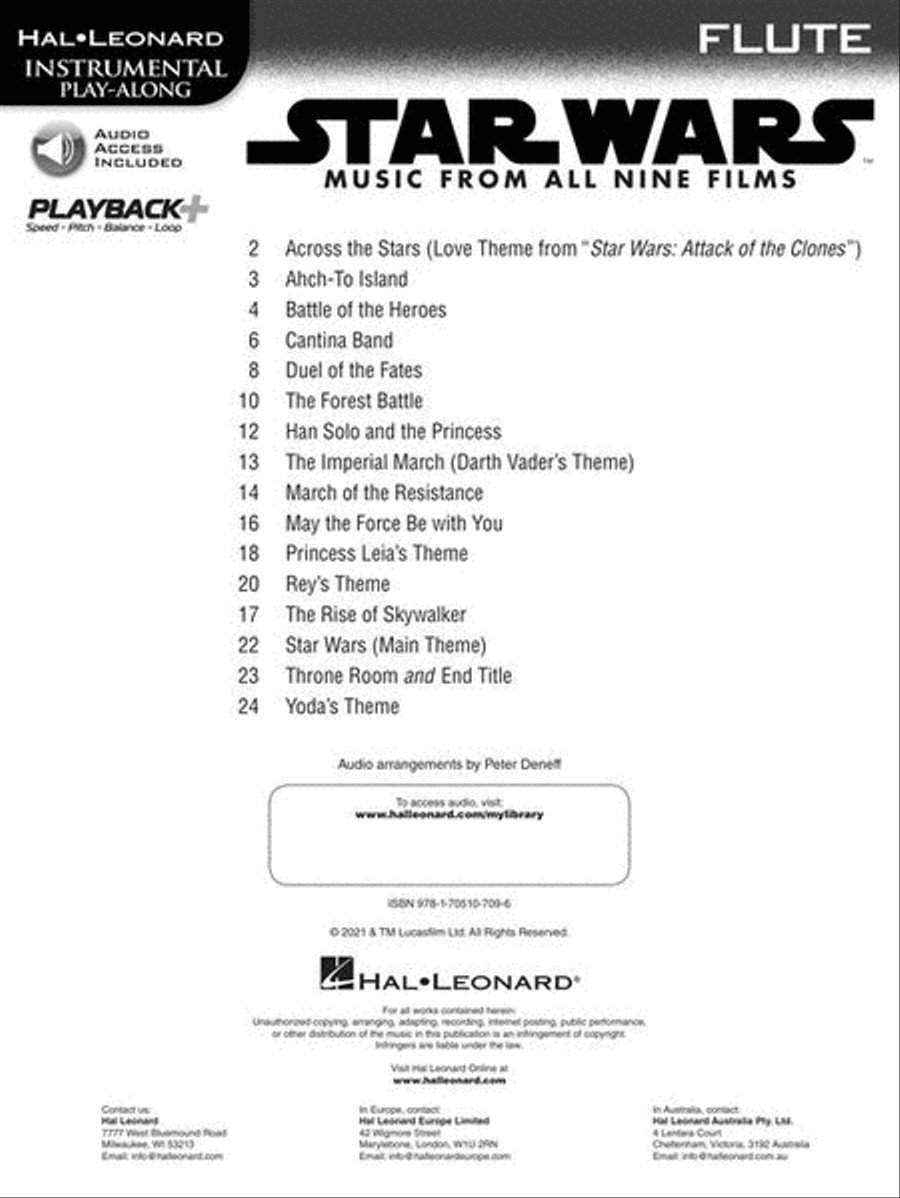 Star Wars – Instrumental Play-Along for Flute Flute Solo scores gallery preview page 4
