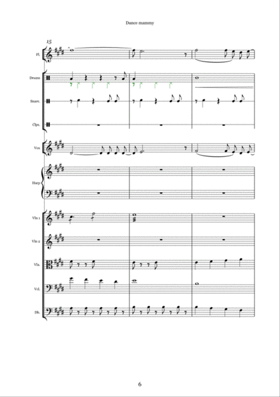 Dance mammy- instrumental Small Ensemble scores gallery preview page 6