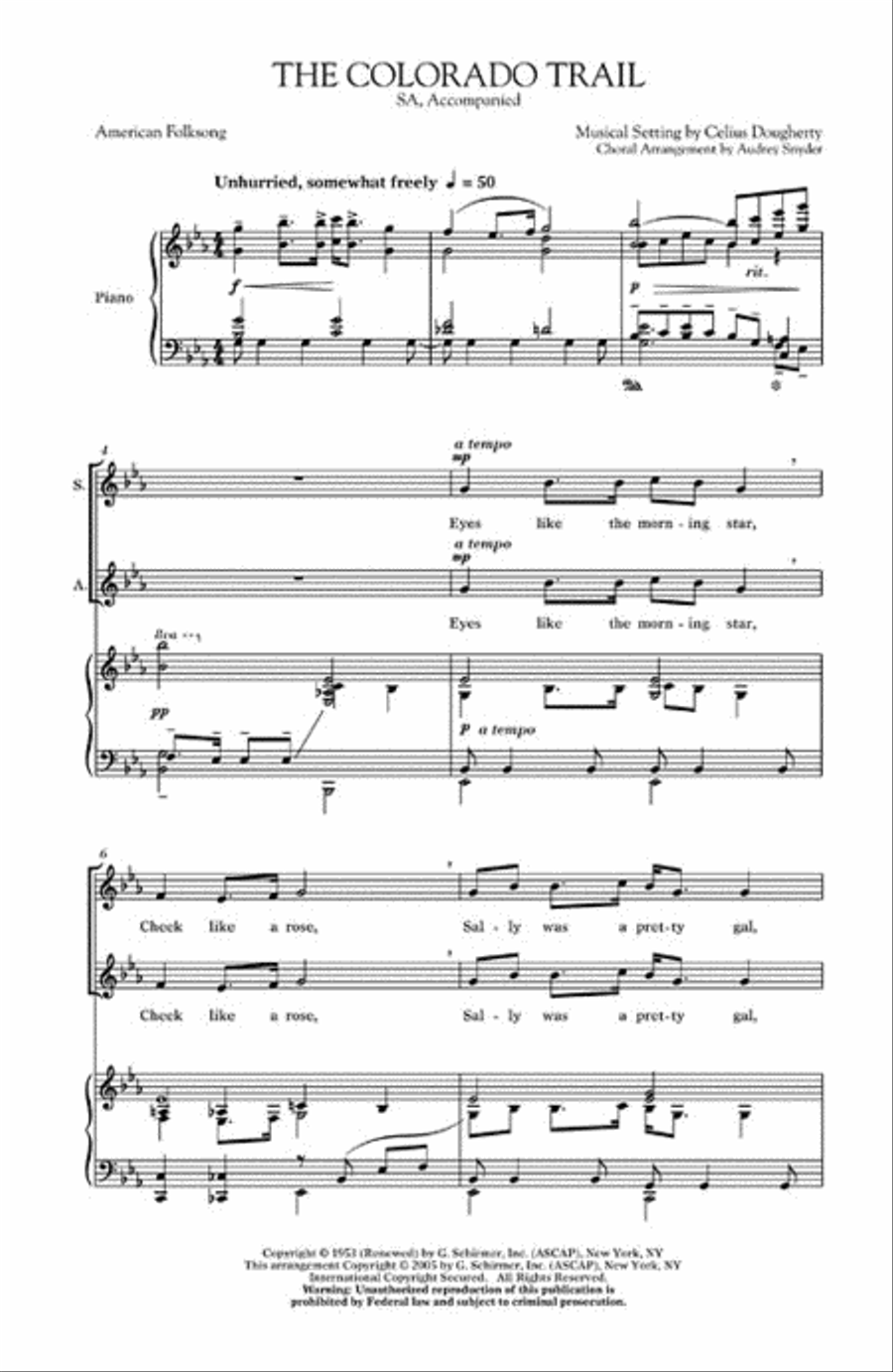<br>Sheet music extract