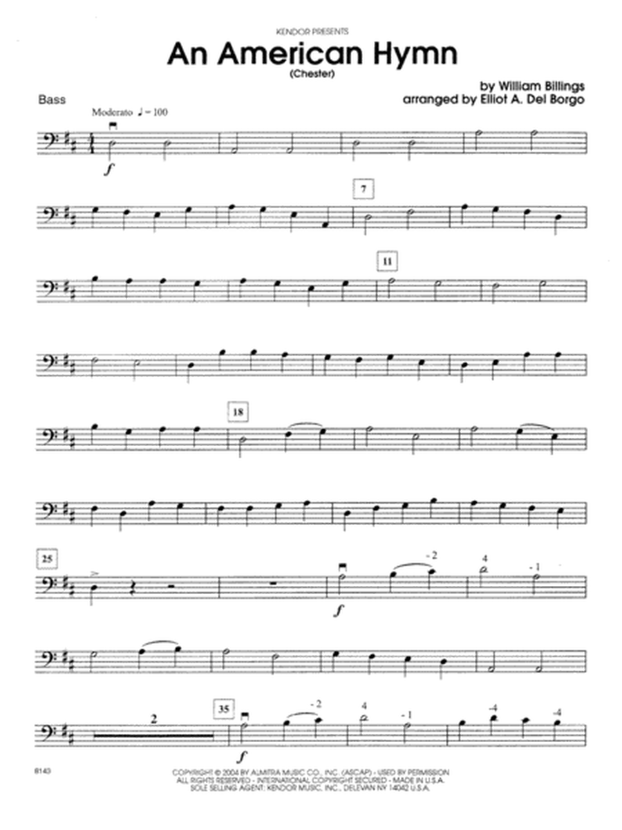 An American Hymn (Chester) - Bass