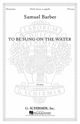 To Be Sung on the Water, Op. 42, No. 2