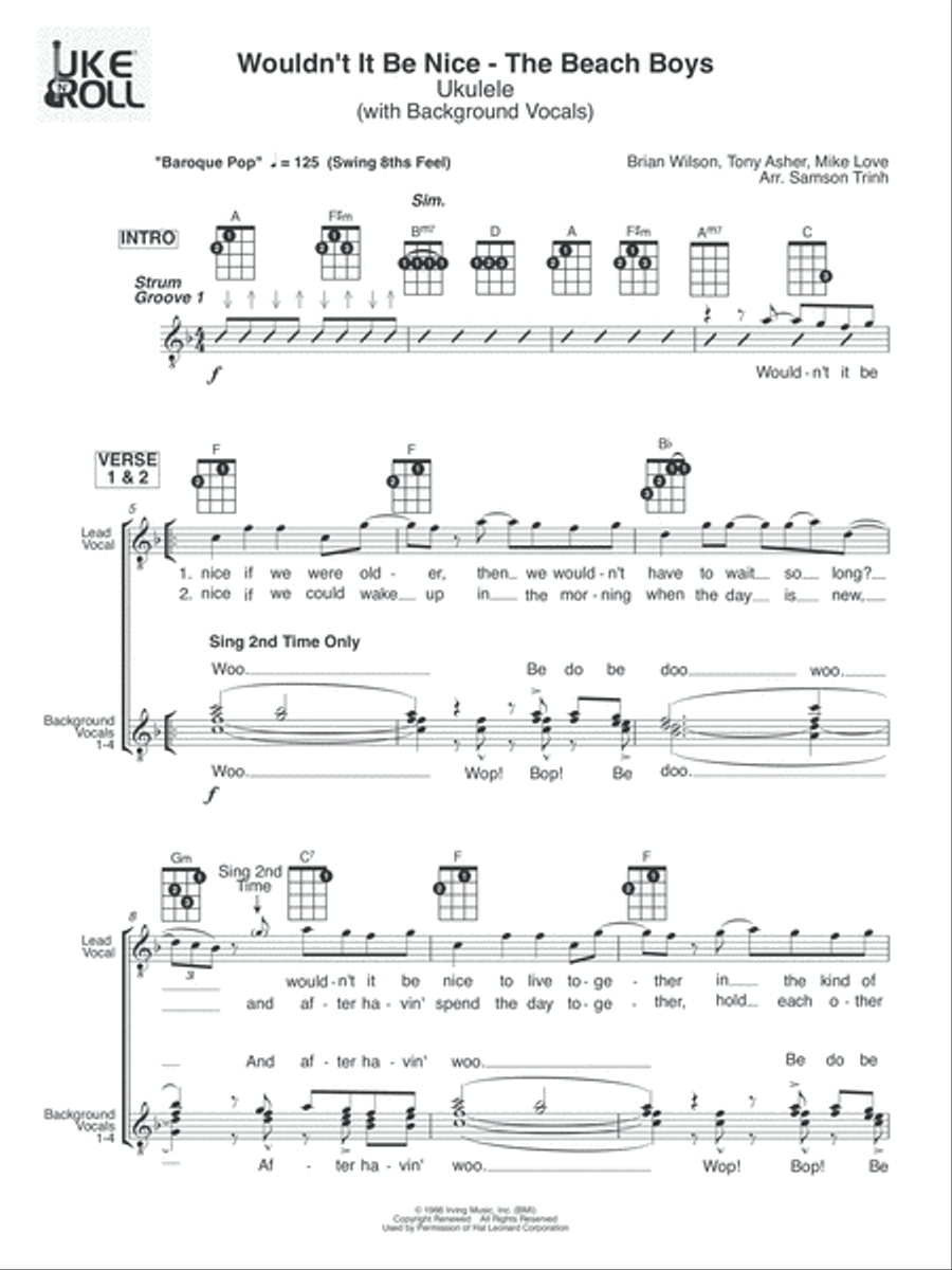 Wouldn't It Be Nice High Voice scores gallery preview page 1