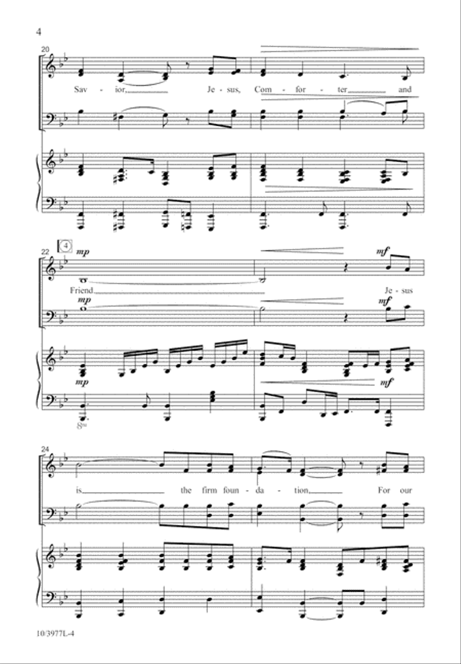 Jesus Is the Living Stone 4-Part scores gallery preview page 4