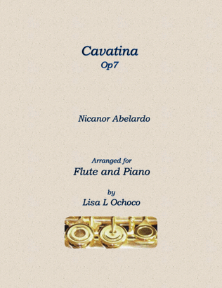 Book cover for Cavatina Op7 for Flute and piano