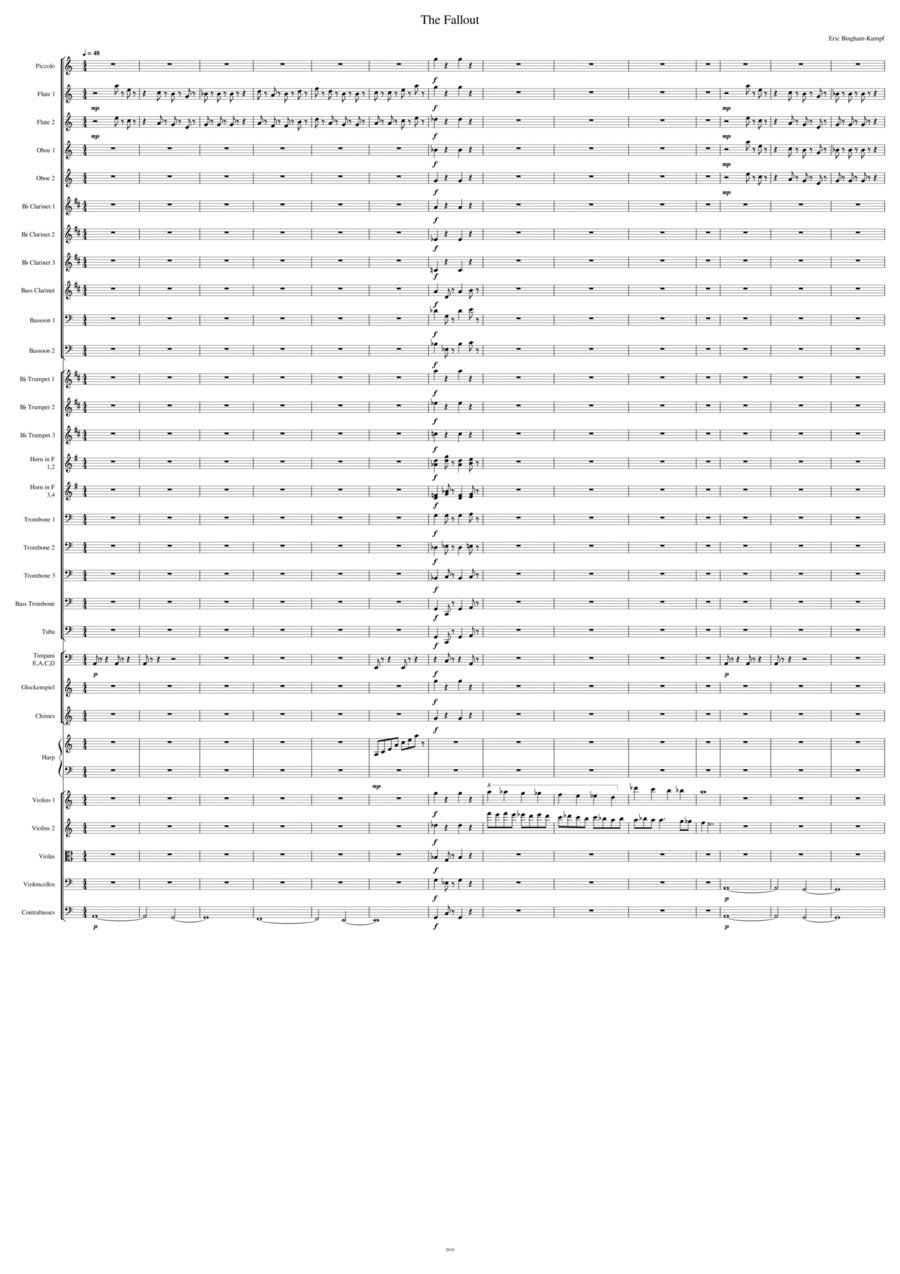 The Fallout The Fallout Full Orchestra scores gallery preview page 1