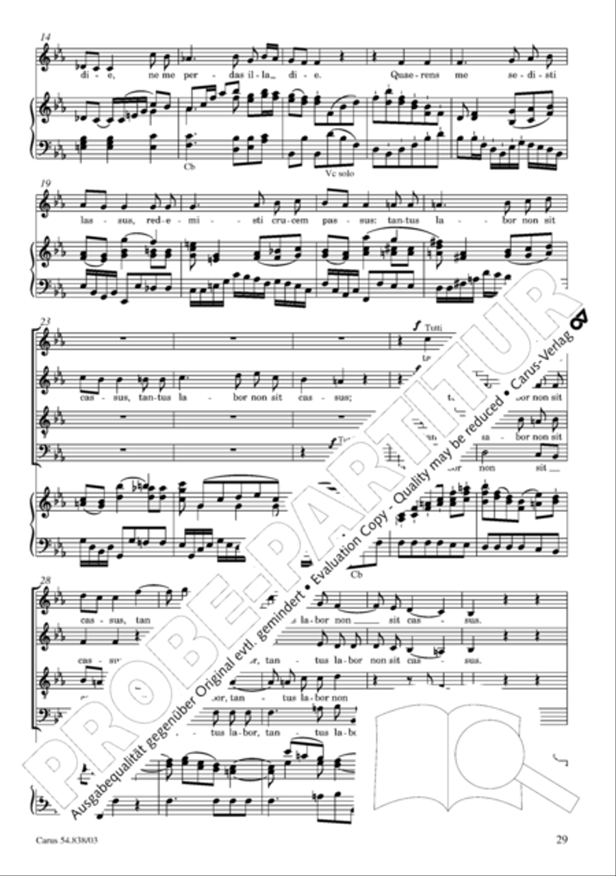 Requiem in B 4-Part scores gallery preview page 34