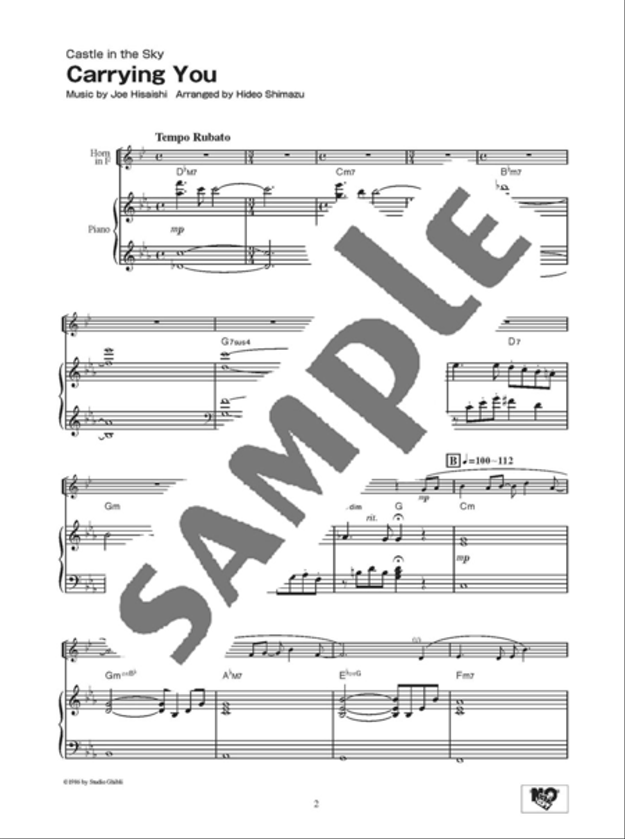 Studio Ghibli Songs for Horn and Piano/English Version Horn scores gallery preview page 3