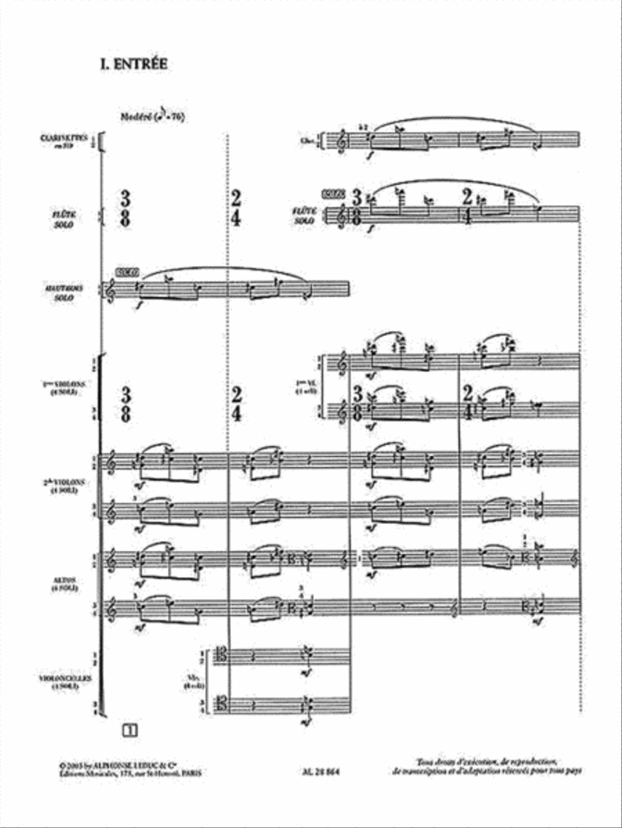 Concert A Quatre (orchestra) Orchestra scores gallery preview page 3