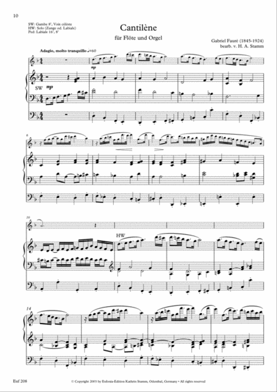 Organ Sound and Flute Magic for flute & organ Woodwind Duet scores gallery preview page 5