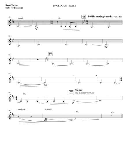 Testimony of Life - Bass Clarinet (sub. Bassoon) by Joseph M. Martin Choir - Digital Sheet Music