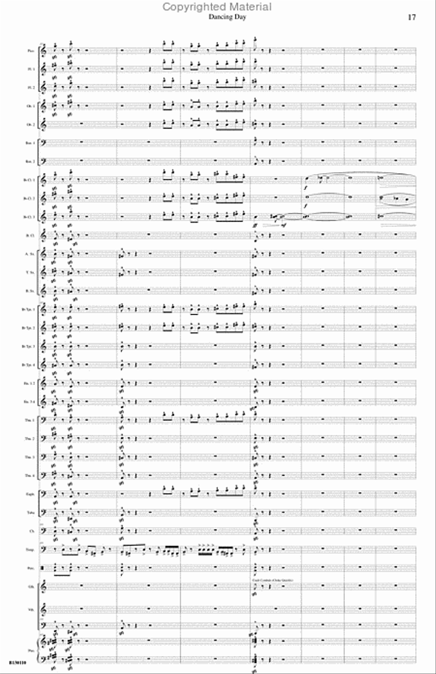 Dancing Day Concert Band scores gallery preview page 18