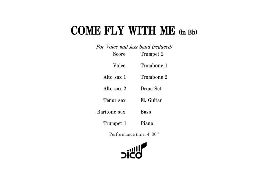 Come Fly With Me - Score Only Jazz Ensemble scores gallery preview page 3