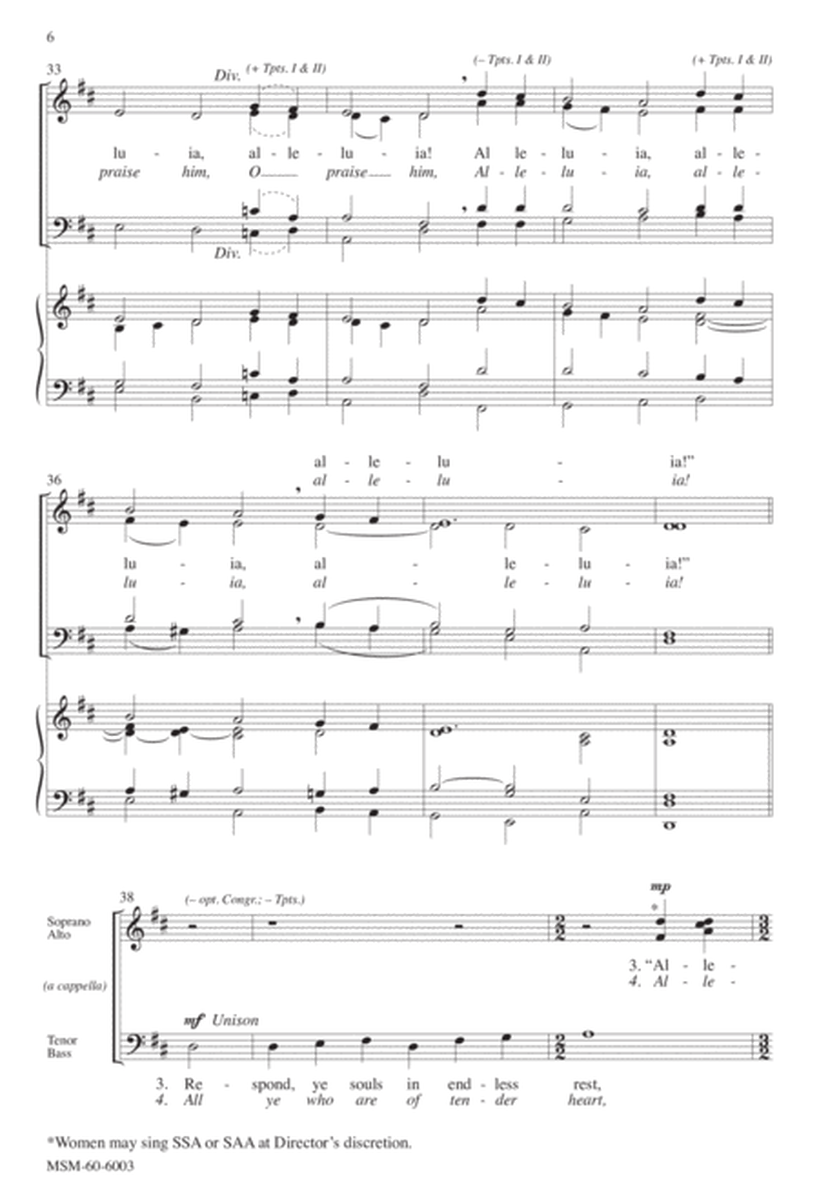 Ye Watchers and Ye Holy Ones All Creatures of Our God and King (Downloadable Choral Score)