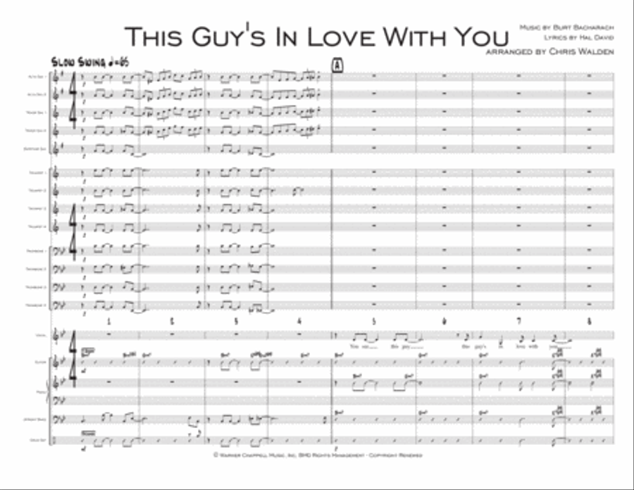 This Guy's In Love With You Jazz Ensemble scores gallery preview page 1