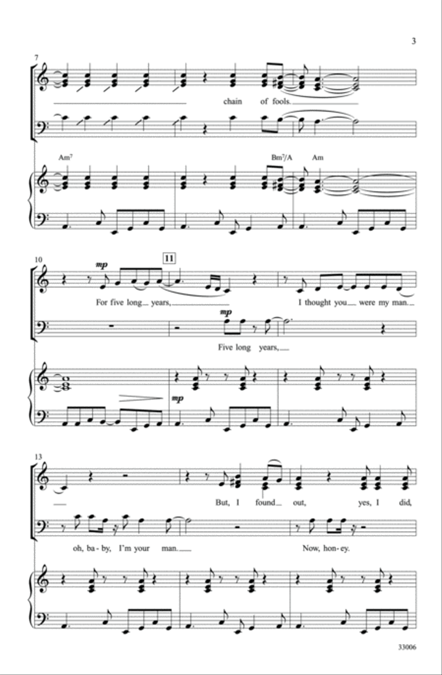 Chain of Fools 3-Part scores gallery preview page 13