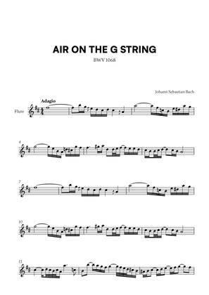 Johann Sebastian Bach - Air on the G String (for Flute Solo)