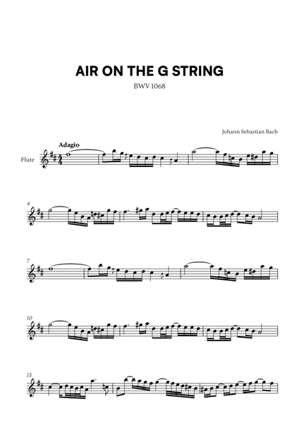 Johann Sebastian Bach - Air on the G String (for Flute Solo) image number null