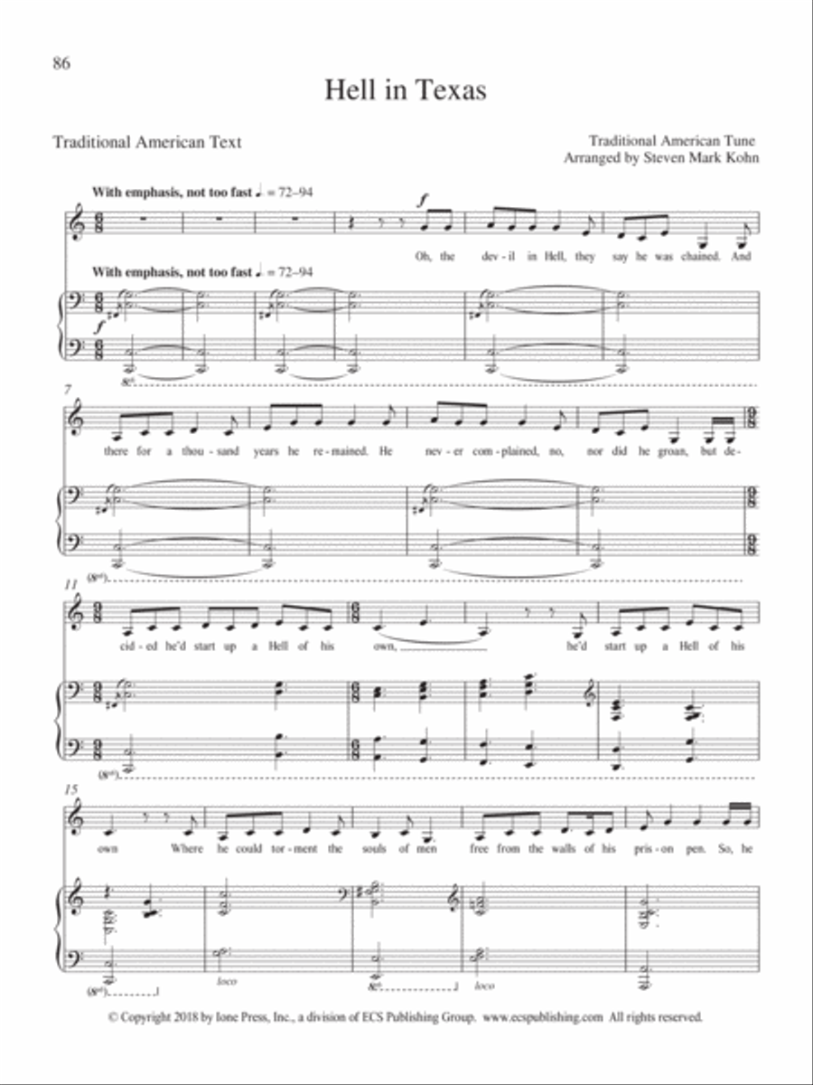 Hell in Texas Low Voice scores gallery preview page 5