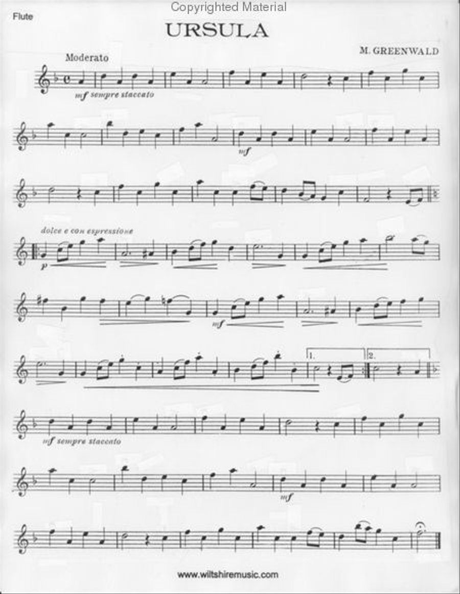 Ursula Flute Solo scores gallery preview page 2