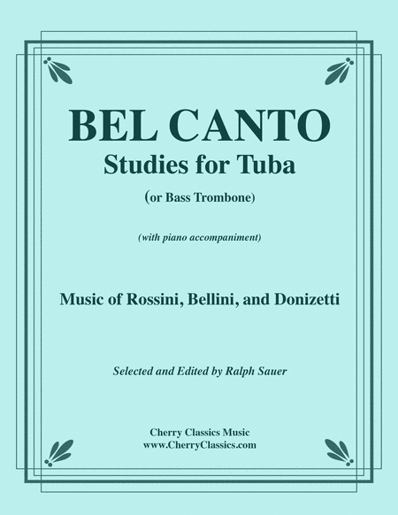 Bel Canto Studies for Tuba or Bass Trombone with Piano
