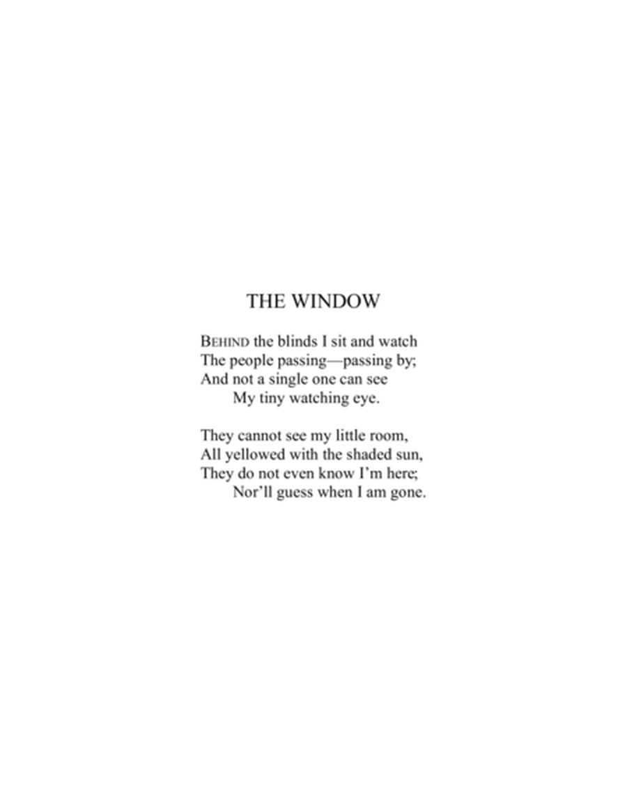 The Window - Original Song Setting of Walter de la Mare's Poetry for VOICE and GUITAR: Key Bbm image number null