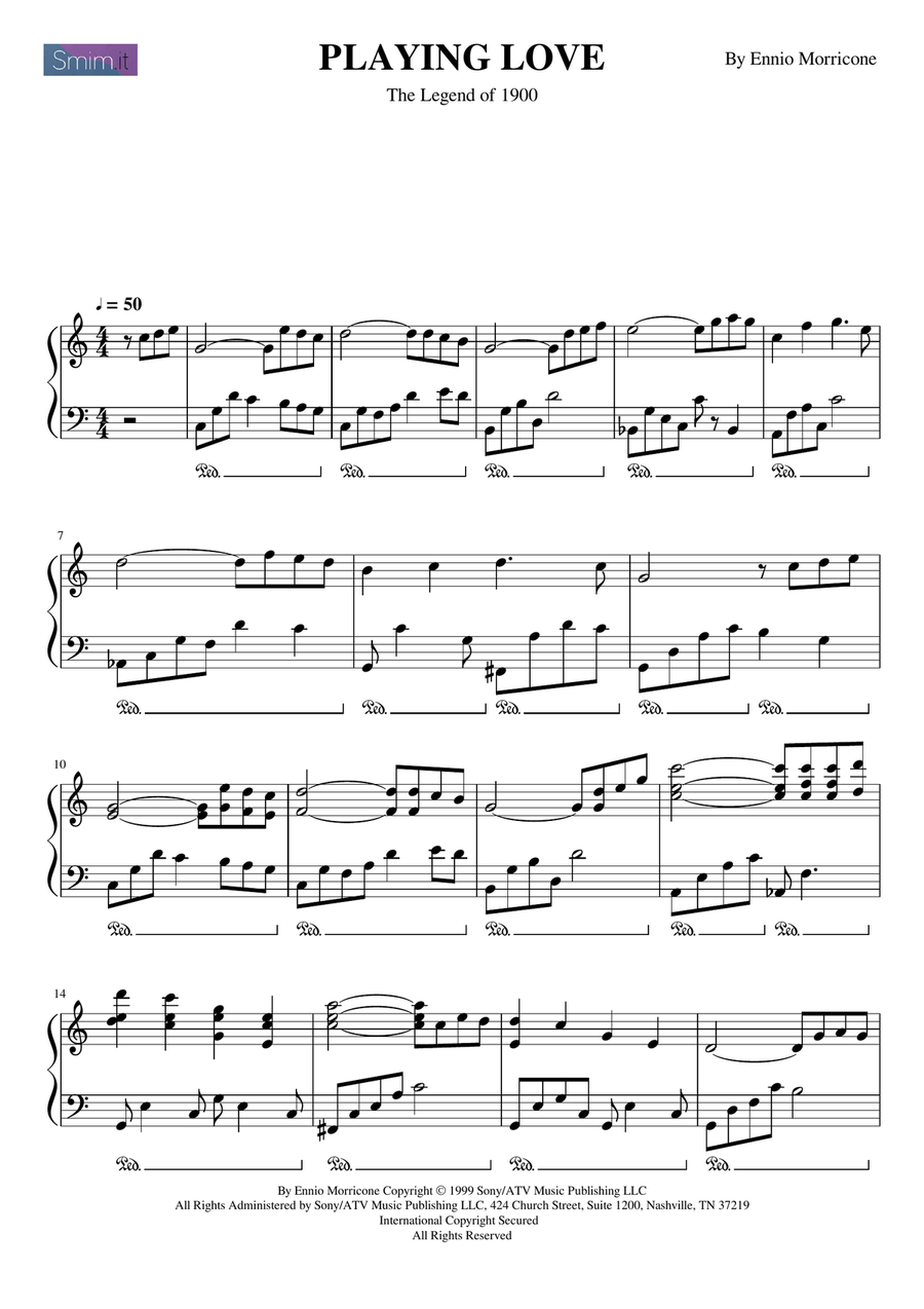 Playing Love Easy Piano scores gallery preview page 1
