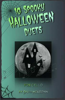 Book cover for 10 Spooky Halloween Duets for Cello