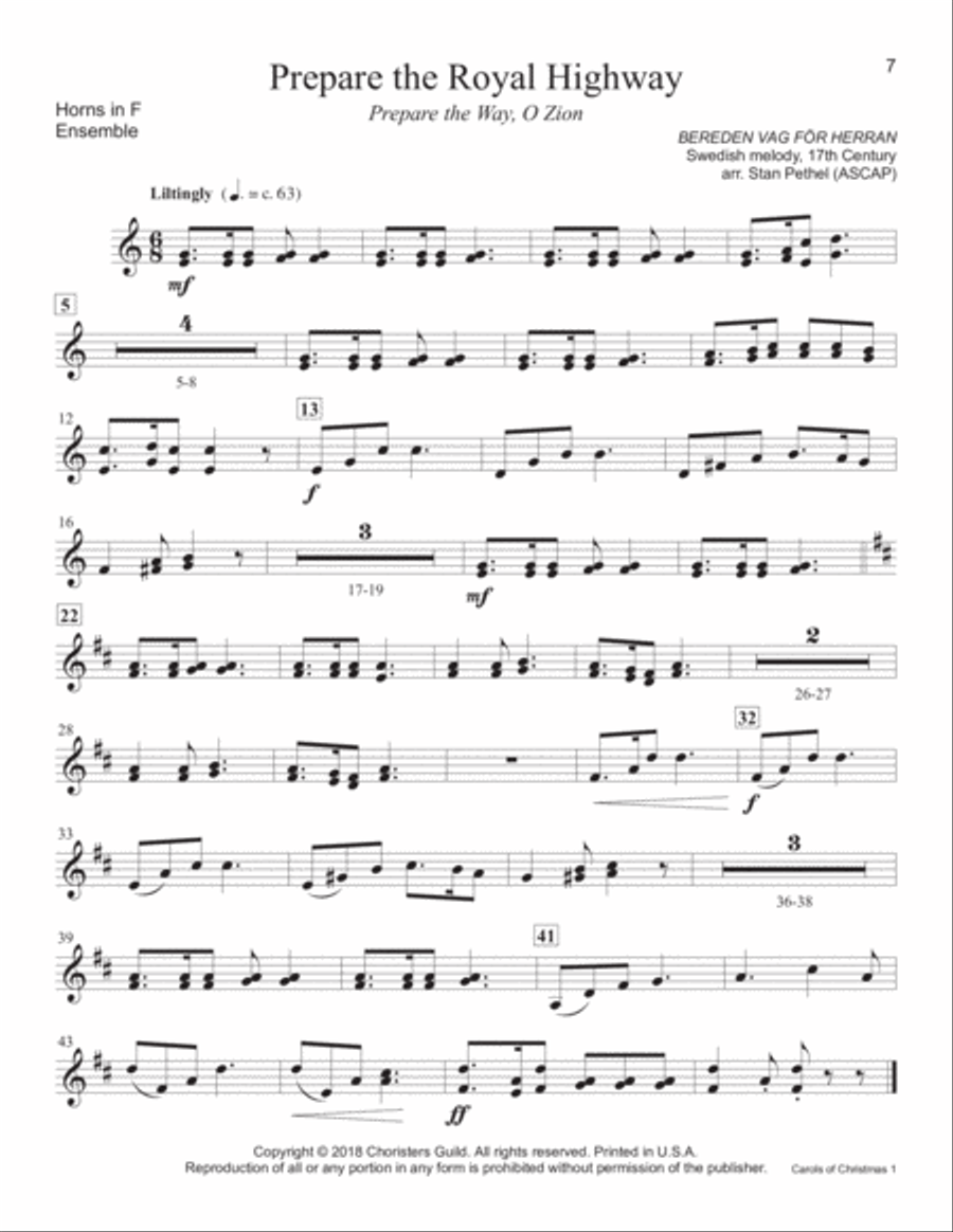 Carols of Christmas, Set 1 - Horn(s) in F Piano Accompaniment scores gallery preview page 5