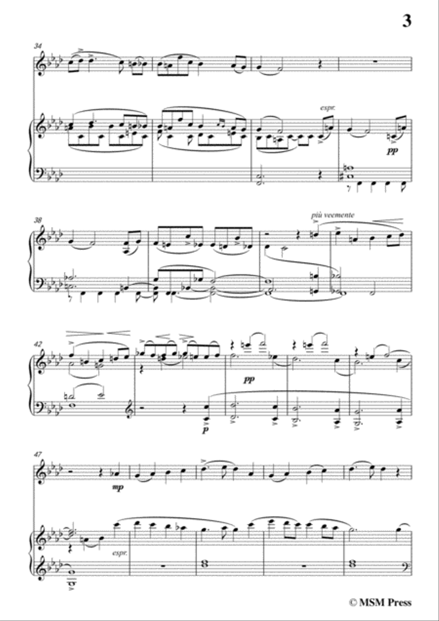 Mahler-Nun will die Sonn' so hell aufgeh'n(Kindertotenlieder Nr. 1) , for Flute and Piano Flute Solo scores gallery preview page 5