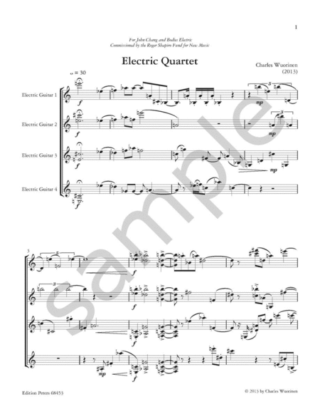 Electric Quartet for 4 Electric Guitars