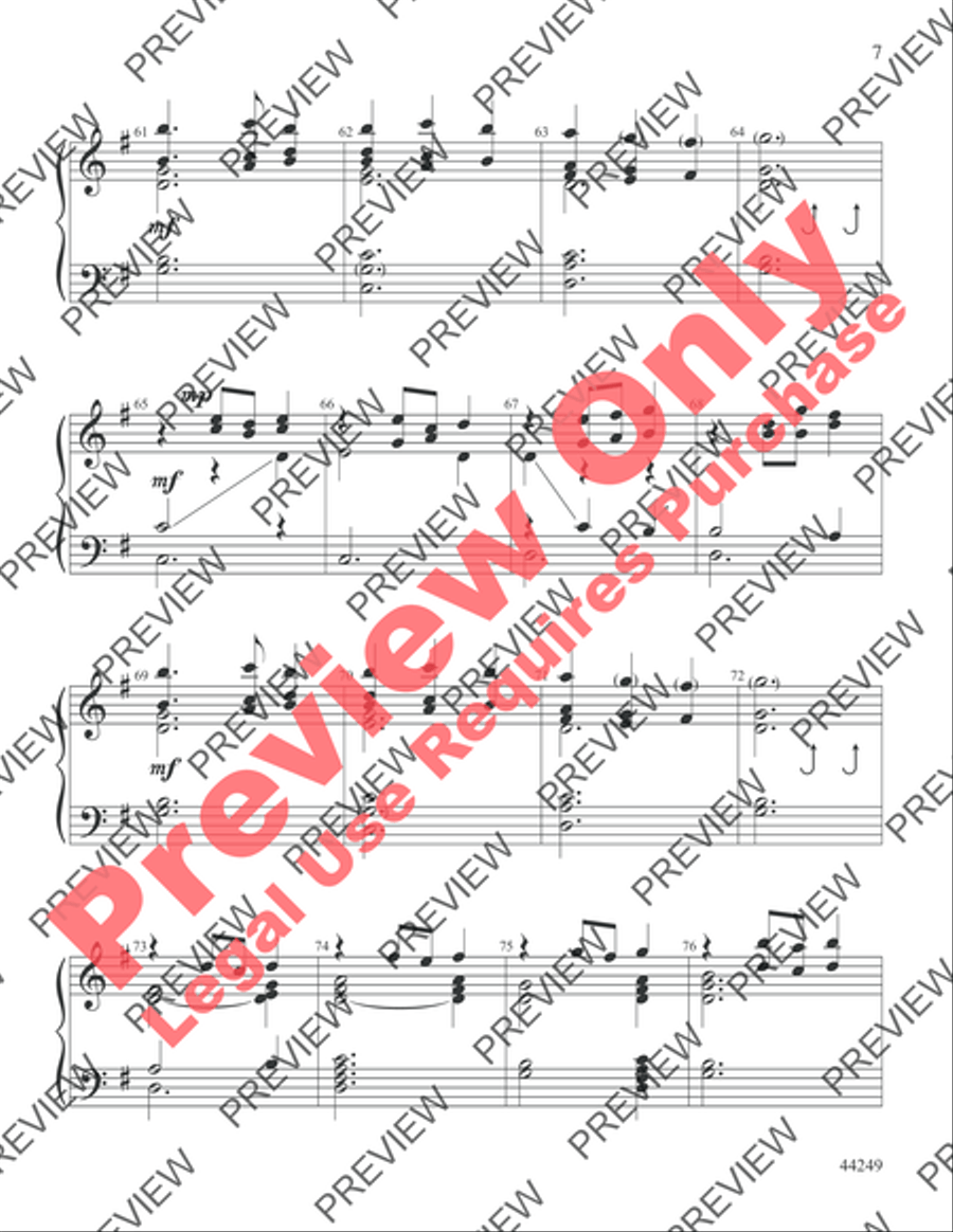 Variations on Easter Hymn Handbell Choir scores gallery preview page 7