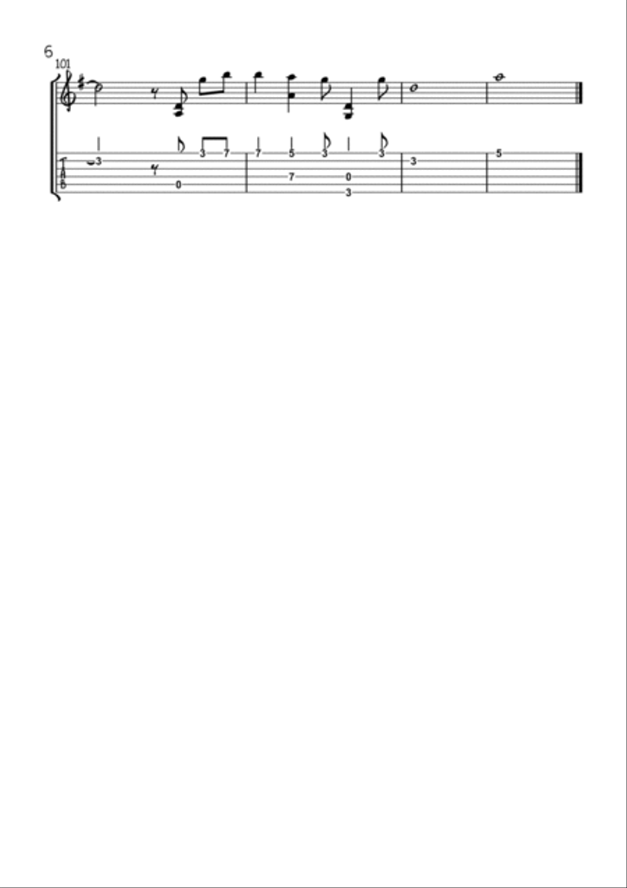 Counting My Blessings Guitar Tablature scores gallery preview page 6