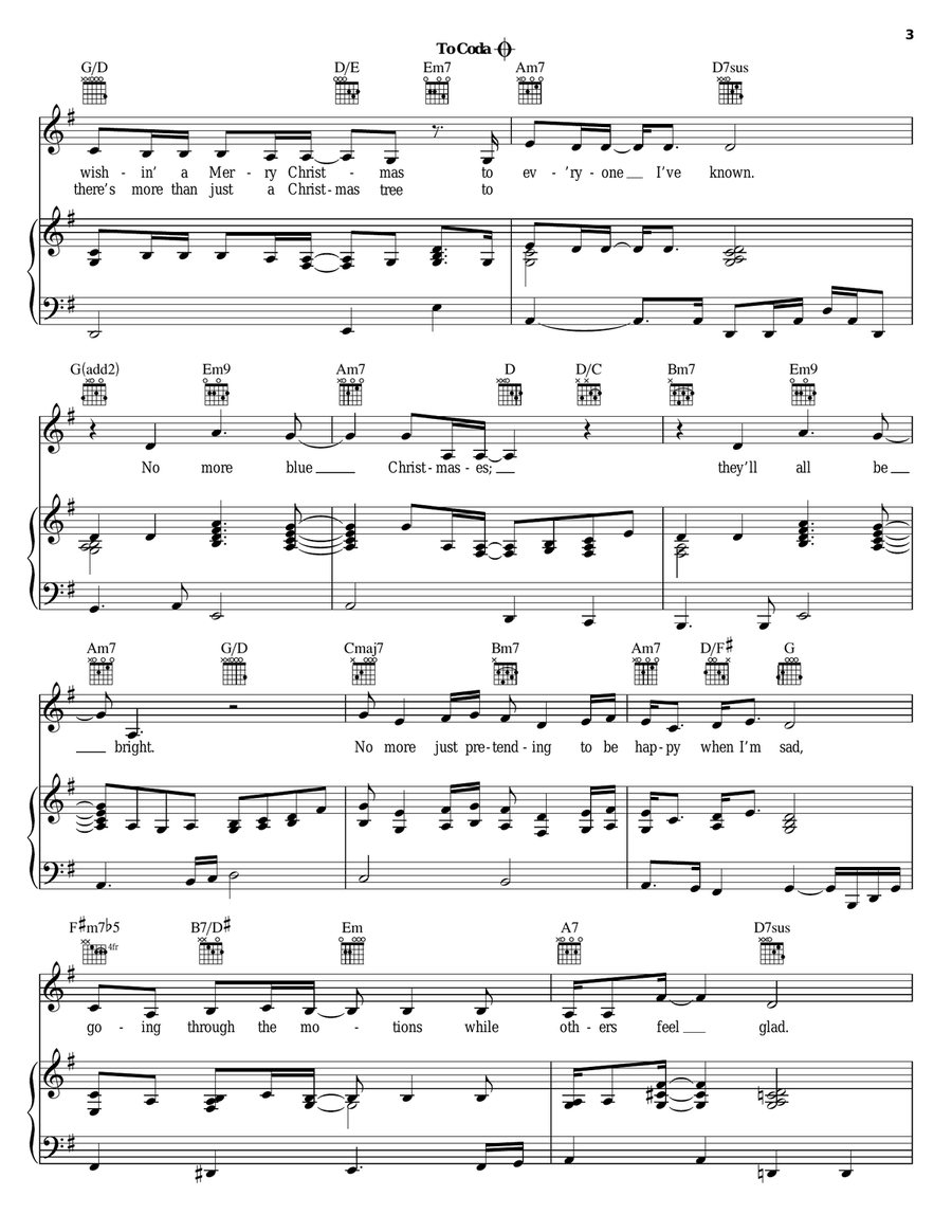 No More Blue Christmases Acoustic Guitar scores gallery preview page 3