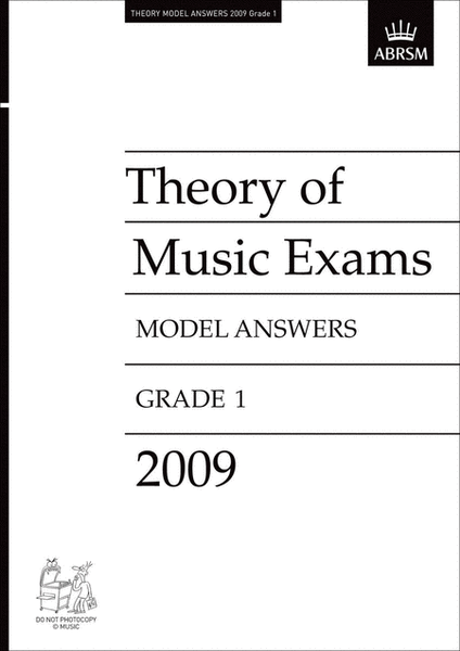 Theory of Music Exams 2009 Gr1 Model Answers