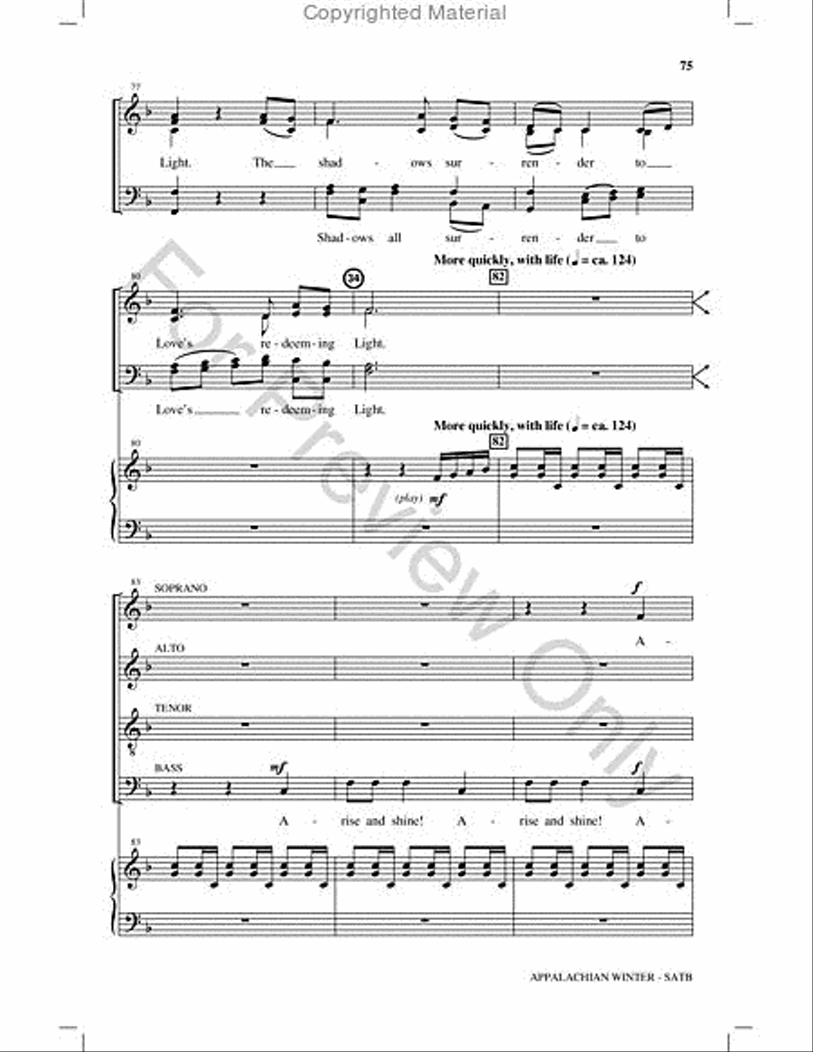 Appalachian Winter Choir scores gallery preview page 74