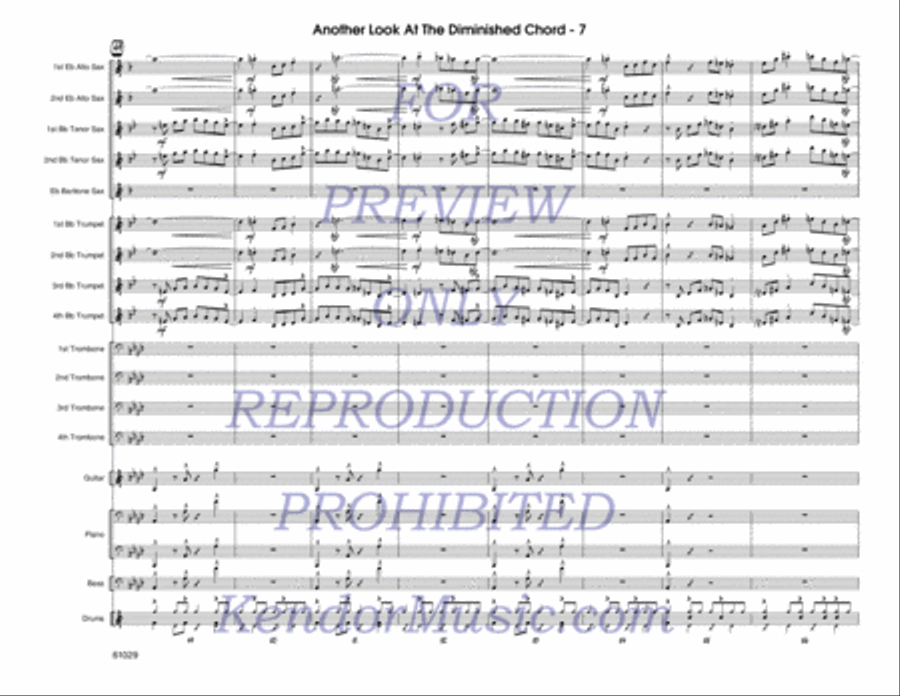 Another Look At The Diminished Chord (Full Score) Jazz Ensemble scores gallery preview page 8