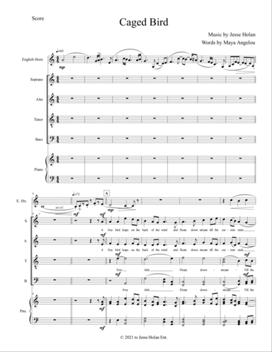 Caged Bird 4-Part scores gallery preview page 2