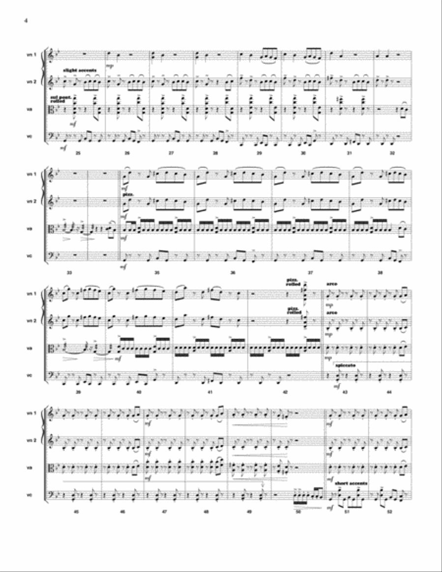 bad guy (from the Netflix series Bridgerton) - Full Score String Quartet scores gallery preview page 2