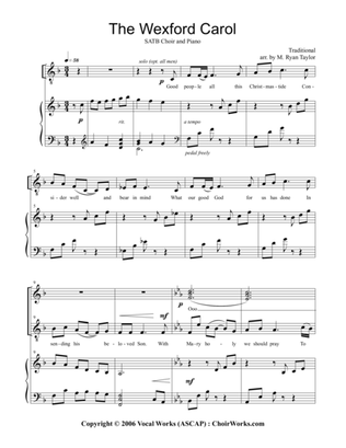 The Wexford Carol : SATB and Piano