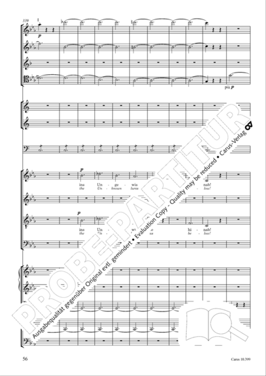 Schicksalslied, Op. 54 4-Part scores gallery preview page 57
